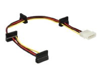 Delock - Strømadapter - 4-pin intern strøm (P) til SATA-strøm (R) - 40 cm - multifarge