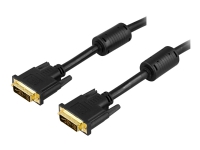 DELTACO - DVI-kabel - enkeltlenke - DVI-I (hann) til DVI-I (hann) - 2 m