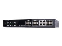 QNAP QSW-M1204-4C - Switch - Styrt - 8 x 10 Gigabit SFP+ + 4 x combo 10 Gigabit SFP+/RJ-45 - stasjonær, rackmonterbar