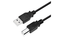 LogiLink CU0009B, 5 m, USB A, USB B, USB 2.0, 480 Mbit/s, Svart