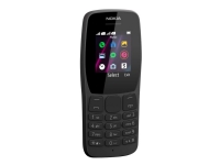Nokia 110 - Feature phone - dobbelt-SIM - RAM 4 MB / 4 MB - microSD slot - svart