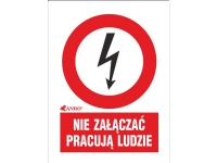 ANRO Warning plate Do not switch on, people are working 148 x 210mm (2EZA/Q4/F)