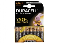 Duracell Plus 100 AAA, Engangsbatteri, AAA, Alkalinsk, 1,5 V, 8 stykker, Beige, Sort