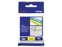 Brother TZe-131 - Standardklebemiddel - svart på blank - Rull (1,2 cm x 8 m) 1 cassette(s) laminert teip - for Brother PT-D210, D600, H110 P-Touch PT-1005, 1880, E800, H110 P-Touch Cube Plus PT-P710
