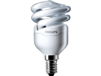 Philips Tornado T2 - Integrert kompakt fluorescerende lyspære - form: spiralrør - E14 - 8 W - varmt hvitt lys - 2700 K