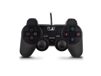 Ewent Play, Gamepad, PC, Valg-knapp, Startknapp, Analog/digital, Koblet med ledninger (ikke trådløs), USB 2.0