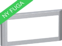 LAURITZ KNUDSEN FUGA SOFT designramme for 2-modul indsats vandret, stålmetallic.