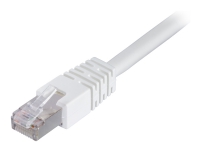 DELTACO - Koblingskabel - RJ-45 (hann) til RJ-45 (hann) - 1 m - FTP - CAT 6 - hvit