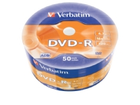 Verbatim - 50 x DVD-R - 4.7 GB (120 min) 16x - matt sølv - spindel