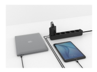 Green Cell - Strømadapter - 45 watt - 2 utgangskontakter (USB, USB-C) - på kabel: USB-C - svart