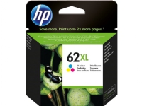 Blækpatron hp 62xl c2p07ae, 415 sider, trefarvet