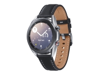 Samsung Galaxy Watch 3 - 41 mm - mystisk sølv - smartklokke med bånd - lær - display 1.2 - 8 GB - Wi-Fi, LTE, NFC, Bluetooth - 4G - 48.2 g