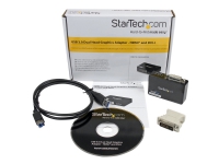 StarTech.com USB 3.0 to HDMI / DVI Adapter - 2048x1152 - External Video & Graphics Card - Dual Monitor Display Adapter Cable - Supports Mac & Windows (USB32HDDVII) - Video adapter - TAA-samsvar - USB Type B hunn til DVI-I, HDMI hunn - svart - 2048 x