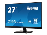 iiyama ProLite XU2792UHSU-B1 - LED-skjerm - 27 - 3840 x 2160 4K @ 60 Hz - IPS - 300 cd/m² - 1000:1 - 4 ms - HDMI, DVI, DisplayPort - høyttalere