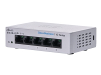 Cisco Business 110 Series 110-5T-D - Switch - ikke-styrt - 5 x 10/100/1000 - stasjonær, rackmonterbar, veggmonterbar - DC-strøm