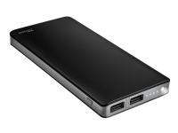 Trust URBAN PRIMO THIN - Strømbank - 10000 mAh - 12 watt - 2.1 A - 2 utgangskontakter (USB) - på kabel: Micro-USB