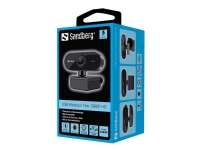 Sandberg USB Webcam Flex - Nettkamera - farge - 2 MP - 1920 x 1080 - 1080p - fastfokal - lyd - USB 2.0