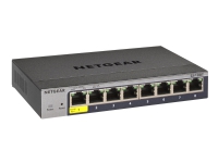 NETGEAR Smart GS108Tv3 - Switch - smart - 8 x 10/100/1000 - stasjonær, veggmonterbar - DC-strøm