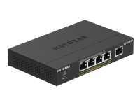 NETGEAR GS305PP - Switch - ikke-styrt - 5 x 10/100/1000 (4 PoE) - stasjonær, veggmonterbar - PoE (83 W) - DC-strøm