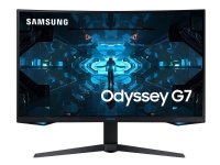 Samsung Odyssey G7 C32G74TQSR - G75T Series - QLED-monitor - kurvet - 32 - 2560 x 1440 WQHD @ 240 Hz - VA - 350 cd/m² - 2500:1 - DisplayHDR 600 - 1 ms - HDMI, 2xDisplayPort - svart