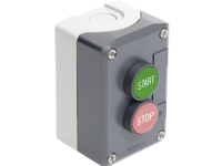 SCHNEIDER ELECTRIC Trykknapkasse komplet. Grøn med hvid start. Rød med hvid stop. 1NO + 1NC