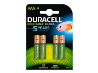 Duracell Recharge Ultra DX2400H - Batteri 4 x AAA - NiMH - (ladbare) - 850 mAh