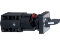 SCHNEIDER ELECTRIC Drejeomskifter - 1 pole - 60° - 10 A - for Ø 16 or 22 mm, med metallic plade, 0 - 1 - 2 sort markering