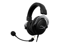 HyperX CloudX Gaming - Hodesett - full størrelse - kablet - 3,5 mm jakk - svart, sølv