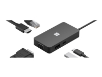 Microsoft USB-C Travel Hub - Dokkingstasjon - USB-C - VGA, HDMI - GigE