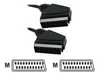 ICIDU - Video/lydkabel - SCART hann til SCART hann - 3 m - svart