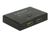 Delock HDMI 2 - 1 Switch bidirectional 4K 60 Hz - Video/audio switch - 2 x HDMI - stasjonær