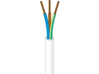 NKT Tilledning, varmebestandig 3G1,5 mm² H05V2V2-F hvid 300/500V ring, kabeldiameter 9,4 mm - (50 meter)