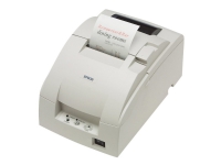 Epson TM U220B - Kvitteringsskriver - tofarget (monokrom) - punktmatrise - Rull (7,6 cm) - 17,8 cpi - 9 pin - inntil 6 linjer/sek - USB - kutter - kutter - kald hvit