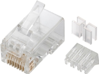 Goobay 72501, RJ45, Gjennomsiktig, Hankjønn, Rett, Cat6a, U/UTP (UTP)