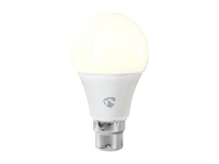 Nedis - LED-lyspære - form: A60 - B22 - 9 W (ekvivalent 60 W) - klasse A+ - varm til kjølig hvitt lys - 2700-6500 K - hvit