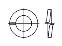 TOOLCRAFT TO-6854064 Fjederringe Indvendig diameter: 3 mm DIN 127 Fjederstål verzinkt 1000 stk