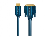 ClickTronic 7.5m HDMI/DVI Adapter, 7,5 m, HDMI, DVI-D, Gull, 4,95 Gbit/s, Blå