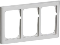 LAURITZ KNUDSEN FUGA® ramme Softline 63 1,5 modul tripel vandret, lysegrå.