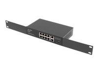 Lanberg RSFE-8P-2GE-120 - Switch - ikke-styrt - 2 x 10/100 (opplink) + 8 x 10/100 (PoE+) - stasjonær, veggmonterbar - PoE+ (120 W)