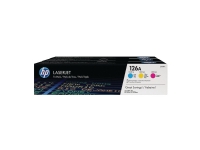 Lasertoner hp 126a cf341a, pakke a 3 x 1.000 sider, trefarvet