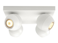 Philips Hue White Ambiance Buckram Four Spot - Hvit