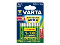 Varta RECH.AC.Power AA2100mAh BLI4 Genopladeligt AA-batteri NiMH 2100 mAh 1.2 V 4 stk