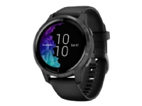 Garmin Venu - Svart - sportsur med bånd - silikon - skifer - håndleddstørrelse: 125-190 mm - display 1.2 - Bluetooth, Wi-Fi, NFC, ANT+ - 46.3 g - svart