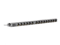 DELTACO GT-8513 - Flerkoplingslist (kan monteres i rack) - 4000 watt - inngang: CEE 7/7 - utgangskontakter: 15 - 1U - 2 m - svart