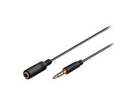 MicroConnect - Lydforlengelseskabel - ministereojakk hunn til ministereojakk hann - 1 m - for Apple iPad/iPhone/iPod