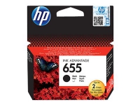 HP 655 - 14 ml - svart - original - blekkpatron - for Deskjet Ink Advantage 4615, Ink Advantage 4625, Ink Advantage 5525, Ink Advantage 6525