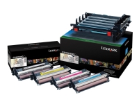 Lexmark - 4-pack - svart, farge (cyan, magenta, gul) - original - bildebehandlingsenhet for skriver LCCP - for Lexmark C540, C543, C544, C546, X543, X544, X546, X548