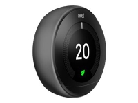 Nest Learning Thermostat 3rd generation - Termostat - trådløs - 802.11b/g/n, Bluetooth 4.0, 802.15.4 - svart