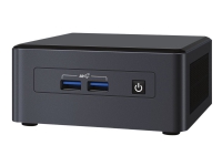 Intel Next Unit of Computing Kit 11 Pro - NUC11TNHv5 - Barebone - mini-PC - 1 x Core i5 1145G7 / 2.6 GHz - RAM 0 GB - Iris Xe Graphics - GigE, 2.5 GigE - WLAN: 802.11a/b/g/n/ac/ax, Bluetooth 5.1