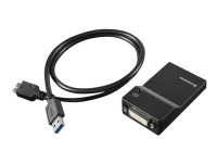 Lenovo USB 3.0 to DVI/VGA Monitor Adapter - Ekstern videoadapter - USB 3.0 - DVI - for Legion 5 15 5 Pro 16 ThinkCentre M90a Gen 2 ThinkPad X1 Carbon Gen 10 V15 V15 G2 ITL